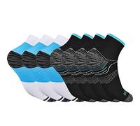 Pnosnesy 6/7 pares de calcetines comprimidos calcetines de Fascitis plantar para hombres y mujeres calcetines deportivos de pecho bajo