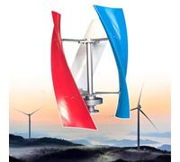 Pnpaea Generador De Turbina EóLica En Espiral,PortáTil Aerogenerador Eolico con Controlador,3 Aspas, para Terraza Caravana Chalet Barco MixedColorsA-100W