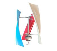 Pnpaea Generador EóLico 360° Kit De Turbina EóLica En Espiral Mini Turbina EóLica Vertical para Rooftop, Vigilancia O HíBrido Solar FáCil De Instalar,para Autoconsumo MixedColorsA-300W