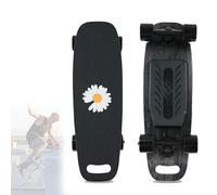 Pnpaea Patineta EléCtrica, Longboard De Cuatro Ruedas, Serie con Motor, AutonomíA De 8 Km, Capacidad De 150 Kg,para Desplazamientos Y Aventuras Al Aire Libre 1-Black(30km)