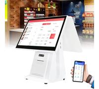 Pnpaea Sistemas Tpv, Caja Registradora con Pantalla TáCtil De 15,6",4 GB De Ram, 64 GB De Ssd,para Comercios, Restaurantes, CafeteríAs, Clubes Y Farmacias DualScreen-C