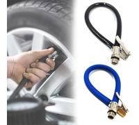 PNPGDYK 2 Piezas Adaptador de Manguera de Inflado de Neumáticos, Motocicleta Coche Trenzado Flexible Clip en Neumático Bomba Adaptador Manguera Aire Herramienta