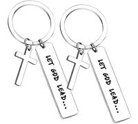 PNPGDYK 2 Piezas Llavero Cruz, Llavero Cruz Cristiana, Llavero para Enfermeras, Llavero para Profesionales de la Salud, Regalo Acción de Gracias Regalo San Valentín