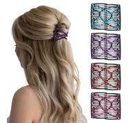 PNPGDYK 4 Piezas Magic Hair Combs Pinza de Pelo Elástica Doble Clips Peinetas Elásticas de Pelo para Mujer Moda Mágica Peine para el Cabello Mágico