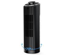 PNTCK ventilador torre 33cm ventilador de mesa, 3 Velocidades, Rotación de 70°,Velocidad de 7m/s, silencioso, portatil, para Dormitorio Oficina Escritorio Cocina