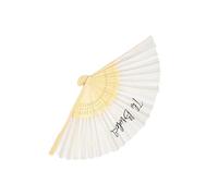 Pnuokn Abanico de boda, portátil, plegable, blanco, 7.87 pulgadas, regalo de despedida de soltera, suministros para novia y dama de honor, Novia