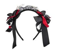 Pnuokn Diadema de bruja para cosplay con diadema de mano para mujer, para carnaval, fiesta, tomar fotos, lazo, decoración