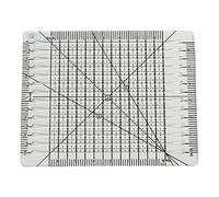 Pnuokn Quiltcut - Regla cuadrada para acolchar con ranuras - Corte de costura transparente rectangular rectangular - Transparente con marcas negras - Plástico - Moldura de plástico de una sola pieza