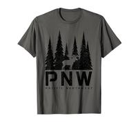PNW Pacific Northwest Moose Naturaleza Amante Camiseta