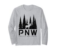 PNW Pacific Northwest Moose Naturaleza Amante Manga Larga