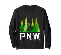 PNW Pacific Northwest Moose Naturaleza Amante Manga Larga