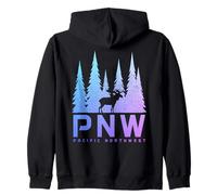 PNW Pacific Northwest Moose Naturaleza Amante Sudadera con Capucha
