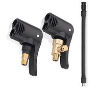 PnxdeobXL 2 Piezas Conector de Válvula de Neumático Universal, Boquillas Inflador 8mm, Valvula Inflado Neumatico, Conector de Válvula de Inflado Latón, para Automóviles, Bicicletas, Motocicletas