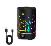 PnxdeobXL Difusor de aromaterapia, 200 ml, con luz RGB y patrón IML, 4 modos de estiércol inteligentes + protección automática en seco, 7 colores sólidos para dormir en casa yoga