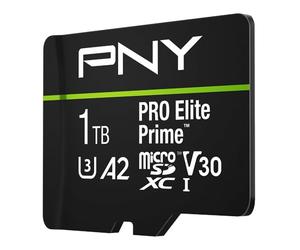 PNY 1TB Pro Elite Prime C10 U3 V30 A2 microSDXC Tarjeta de Memoria Flash