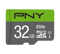 Pny 32gb elite c10 u1 microsdhc tarjeta de memoria flash + adaptador