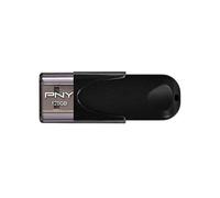 Memoria USB PNY Attaché 4 128GB USB 2.0 negra deslizante