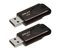 PNY Attache - Memoria USB 2.0 (16 GB, 3 Unidades), Color Negro (P-FD16GX3ATT4-GE) (32GB)