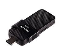 PNY Duo Link Unidad Flash USB 64 GB 3.0 (3.1 Gen 1) Conector USB Tipo A Conector de USB Tipo C Negro - Memoria USB (64 GB, 3.0 (3.1 Gen 1), Conector USB Tipo A, 130 MB/s, Sin Tapa, Negro)