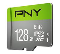 PNY Elite Memoria Flash 128 GB MicroSDXC Clase 10 UHS-I - Tarjeta de Memoria (128 GB, MicroSDXC, Clase 10, UHS-I, Class 1 (U1), V10), Verde/Gris