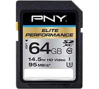 PNY Elite Performance Memoria Flash 64 GB SDXC Clase 10 UHS - Tarjeta de Memoria (64 GB, SDXC, Clase 10, UHS, 90 MB/s)