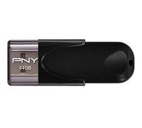 PNY FD64GATT4-EF - Memoria USB 2.0 de 64 GB, Color Negro