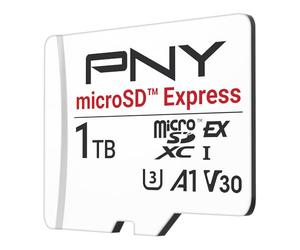 PNY MicroSD Express - Tarjeta de Memoria microSDXC UHS-I U3 V30 A1 1TB,hasta 890/850 MB/s de Lectura/Escritura, Ideal para Dispositivos compatibles con microSD Express como Nintendo Switch 2
