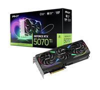 PNY NVIDIA GeForce RTX 5070 Ti Epic-X ARGB Triple Ventilador, Tarjeta gráfica (16 GB GDDR7, 256 bits, Velocidad de Aumento: 2452 MHz, PCIe 5.0, HDMI/DP 2.1, Ranura 2.98, Arquitectura NVIDIA Blackwell