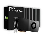 PNY NVIDIA RTX 4500 Ada Generation 24 GB GDDR6 PCI Express 4.0 Dual Slot 4X DisplayPort, 8K Support, Ventilador Activo Ultra silencioso