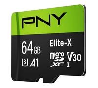 PNY P-SDU64GU3100EX-GE Elite-X Class 10 U3 V30 MicroSDXC Tarjeta de Memoria Flash de 64 GB