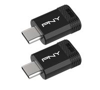 PNY Paquete de 2 Unidades Flash 128GB Elite-X Fit Type-C USB 3.2 - Rendimiento de Lectura hasta 200 MB/s, Práctico Almacenamiento de Datos Portátil, Diseño Ultracompacto, Conector Type-C