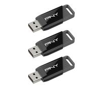 PNY Paquete de 3 Unidades Flash 128GB Attaché X USB 3.2 Gen 1, Rendimiento de Lectura hasta 130 MB/s, Almacenamiento y Transferencia de Datos Portátil Fiable, Duradero, Tipo A, Ordenadores