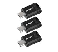 PNY Paquete de 3 Unidades Flash 64GB Elite-X Fit Type-C USB 3.2 - Rendimiento de Lectura hasta 200 MB/s, Práctico Almacenamiento de Datos Portátil, Diseño Ultracompacto, Conector Type-C