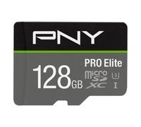 Pny pro elite microsdxc card 128gb class 10 uhs-i u3 100mb/s a1 v30