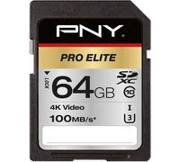 PNY pro Elite SDXC Tarjeta 64GB Class 10 UHS-I U3 100MB/S 4K