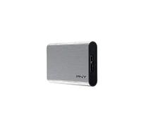 PNY SSD Portátil Elite Silver USB 3.1 (480GB), Gris Brush