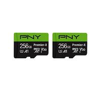 PNY Tarjeta de memoria flash microSDXC Premier-X Class 10 U3 V30 de 256 GB, paquete de 2
