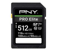 PNY Tarjeta de Memoria Flash SDXC de 512 GB Pro Elite Clase 10 U3 V30