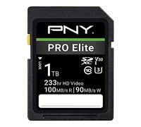 PNY Tarjeta de Memoria Flash SDXC Pro Elite Clase 10 U3 V30 (P-SD1TBV30100PRO-GE) de 1 TB