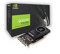 PNY Tarjeta gráfica profesional Quadro P2200 5GB GDDR5 PCI Express 3.0 x16, una ranura, 4x DisplayPort, soporte 5K, ventilador activo ultra silencioso