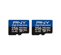 PNY Tarjeta microSDXC 2x256GB Pro Elite™ High Endurance C10 U3 V30 A2, hasta 100/90 MB/s de Lectura/Escritura, 4K UHD, Full HD, UHS-I, cámara de vigilancia y de Seguridad, Dash CAM