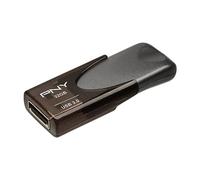 PNY Turbo Attache 4 USB 3.0 Unidad Flash Ligera, fiable y portátil para un fácil Almacenamiento de Datos y Transferencia rápida de Datos (32 GB, Negro)
