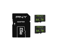 PNY Twin Pack 2x 64GB High Performance Micro SDXC 100MB/S Class 10