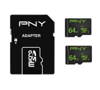 PNY Twin Pack 2x Micro SDXC 64GB Tarjeta Clase 10 100 Mb/s