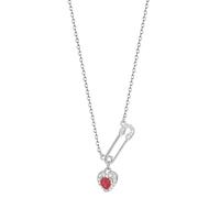 PNZLZIA Collar de clip de plata elegante para mujer, collar de clip personalizado sexy con forma de corazón, 0.6*90cm, Metal, No es una piedra preciosa