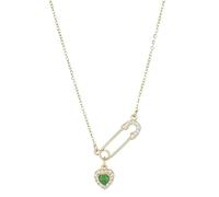 PNZLZIA Collar de clip de plata elegante para mujer, collar de clip personalizado sexy con forma de corazón, 0.6*90cm, Metal, No es una piedra preciosa