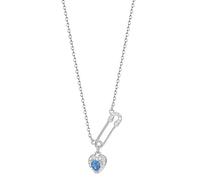 PNZLZIA Collar de clip de plata elegante para mujer, collar de clip personalizado sexy con forma de corazón, 0.6*90cm, Metal, No es una piedra preciosa
