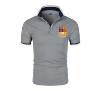 Po.lo Camisetas Manga Corta Hombre Im-perial College London, Cómodo Po.lo Manga Corta de Tenis de Golf con Impresión, Camiseta de Corriendo, fitness(Grey,3XL)