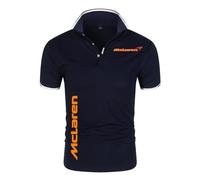 Po.lo Hombre Manga Corta Mc.Lar_en, Camisa de Po.lo Golf Tenis con Estampado, Athletic Club Po.lo Shirt Camisetas Outdoor(Navy Blue,4XL)