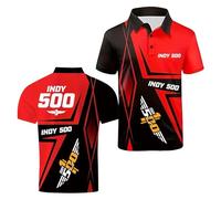 Po.lo hombre Para In.di.an.ap.ol.is 500, Golf Hombre Camisa de Verano Slim Fit Camiseta, Ideal para ropa deportiva informal unisex, Delgado(Hongse,XXL)